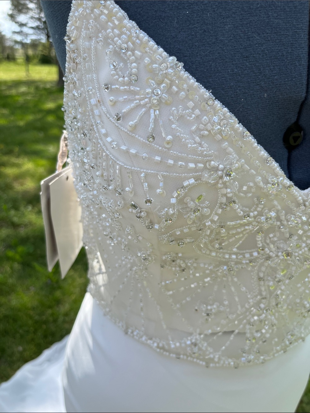 Maggie Sottero Ivory Beaded Two-Piece Bridal Gown with Train - Picture 4 of 11